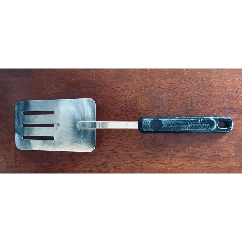 EKCO Spatula Turner Stainless Steel 10in Silver Black Vintage Retro